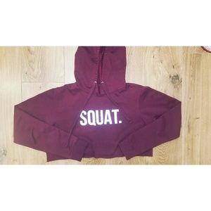 Last Set Co Squat Cropped Hoodie